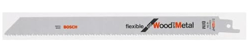 Bosch Professional 25 Stück Säbelsägeblatt S 1122 HF Flexible for Wood and Metal (Länge 225 mm, Zubehör Säbelsäge)