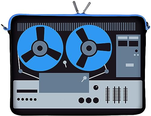 Digittrade LS131-17 DeeJay Designer Schutzhülle für Laptops und Notebooks mit einer Bildschirmdiagonale von 43,9 cm (17,3 Zoll) blau-schwarz