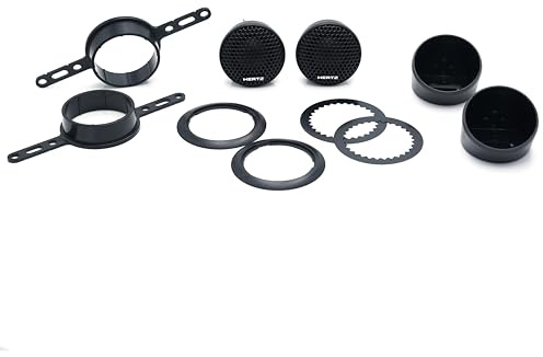 Hertz MP 25.3 Paar Hochtöner 29 mm, 120 W | Neodym-Magnet, 4 Ohm, Schwingspule 25 mm, 91 dB, inkl. Frequenzweiche, 1400-22500 Hz, inkl. Grills, Einbautiefe 27 mm