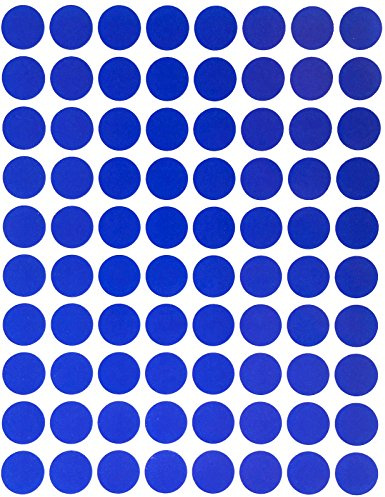 Farbcodierung Etiketten Blau 13mm runde Aufkleber – 1,3cm Klebepunkte 1200 Stück von Royal Green