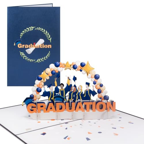 Sweetpopup® 3D Pop Up Karte Glückwunschkarte Gratulation | Handgefertig | Klappkarte Abschlussfeier 090