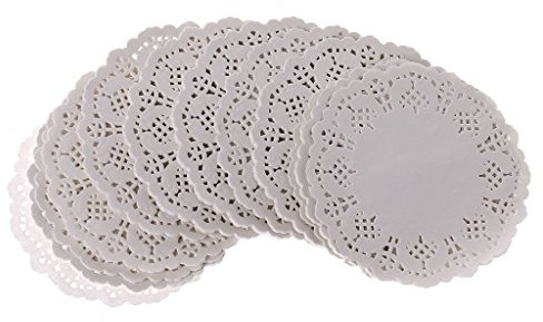 Xuniu 200 pièces Rondes en Papier Dentelle Tapis sous-Verres Dessous de Table événements de Mariage Cadeau de Table - #A