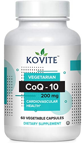 Kovite CoQ-10 Coenzyme Q-10 200 Mg 60 Vegetable Capsules - Vegetarian and Kosher
