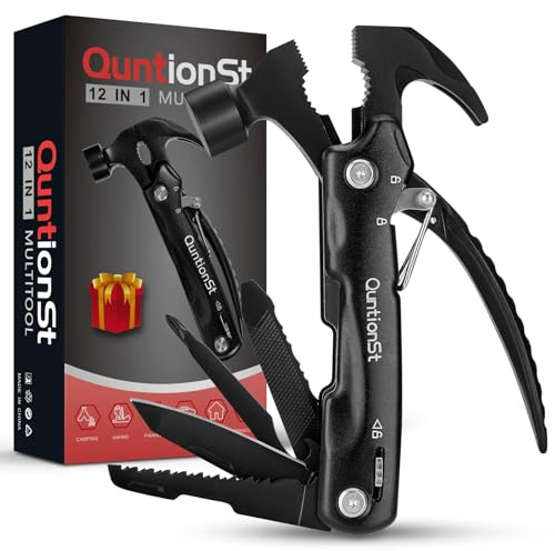 Gifts for Men,12-in-1 Hammer Multitool, Stocking Stuffers for Men,Christmas Stocking Stuffers for Adults Dad Husband Boyfriend, Camping Essentials Mens Gift for Him, Birthday Gift Idea,Mini Multi Tool