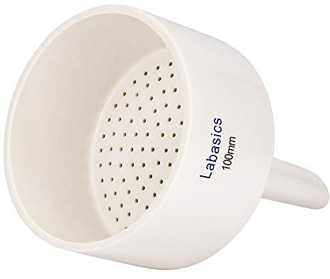 Labasics Buchner Embudo de Porcelana 100 mm, Embudo de Filtro Buchner de Porcelana OD 10 cm ID 8,8 cm para Laboratorio