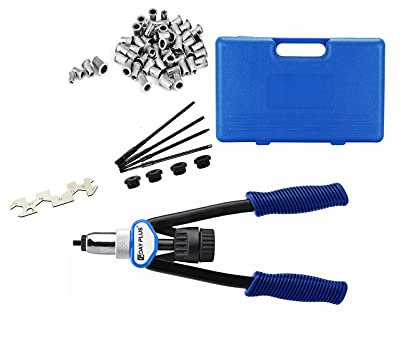 Nietmutternzange,Nietenzange Set,Gewindenieten Zange,Profi Nietzange,Blindnietzange,Popnietzange,Nietzange,M5 M6 M8 M10 M12,Hebel Nietmutternzange,inkl 150 Nietmuttern
