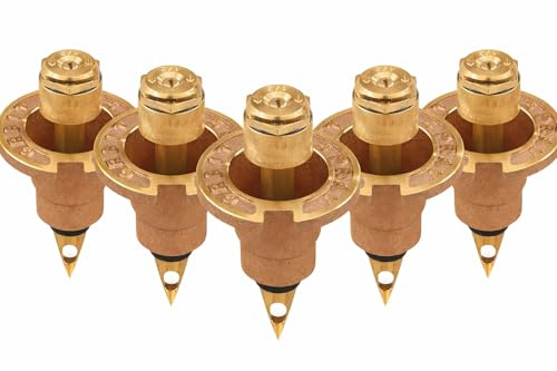 Orbit Versenkregner aus Messing, 1,27 cm Gewinde, halbrund, 5 Stück