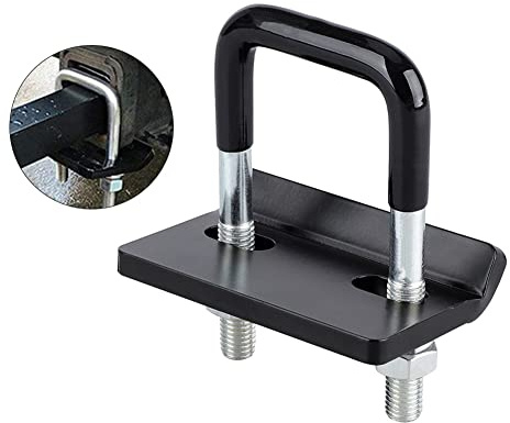 Anhängerkupplungsschloss,Asudaro Hitch Tightener Look Kit Anti-Rattle Stabilizer Heavy Duty Lock Down Trailer Clamp Schalldämpfer für Anhängerkupplungen an LKWs, SUVs, Vans, Wohnmobilen,Schwarz