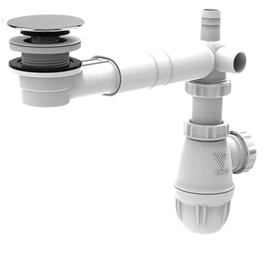 Bonde et vidage pour vasque extra-plate, hauteur 34 mm