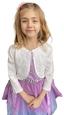 Yealoo Boléro Fille Bébé Enfant Cardigan à Manche Longue Gilet Court Dentelle