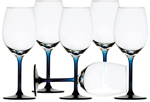 Marine Business Set di bicchieri da vino, 6 pezzi, blu festa, ecologici, infrangibili