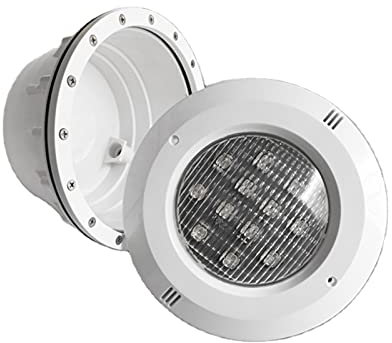 WZYJLyds Par56 Poolbeleuchtung LED 6-45W Ersatz für Halogen Unterwasserlicht mit ABS Nische 12V IP68 Wasserdicht Poollicht für Vinyl Pool, Schwimmbad(Warmweiß,15W)