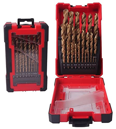 25PCS HSS M2 Beschichtete Bohrer for Metall Holz Bohren Bits Set 1,0~13mm Power Werkzeuge Zubehör