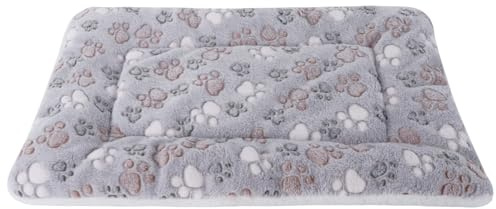 Vejaoo Morbido Cuscino Coperta Calda Coperta Cucciolo di Cane Gatto Letto Caldo e Morbido,Letto di Cane/Gatto XZ006 (Grey Paw, 49 * 32 CM)