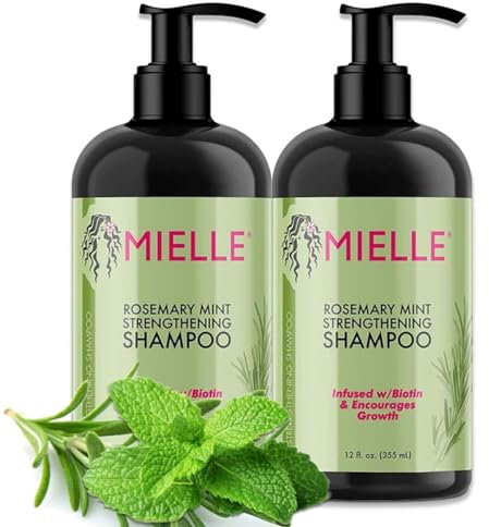 P-Beauty Rosmarin Minze Shampoo, mit Biotin 2x355ml - stärkendes Haarshampoo - Shampoo für Haarwachstumm & Haarausfall - Haarpflege & Kopfhautpflege - Stärkungsshampoo - Schuppenshampoo