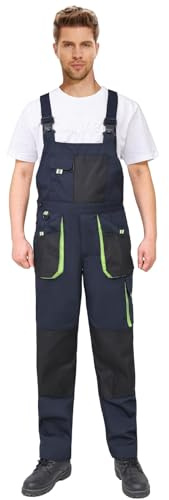 WORK IDEA Herren-Arbeitslatzhose mit Oxford-Knietaschen; strapazierfähige Leinwand