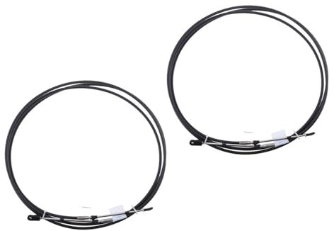 Vuzmode 2 stücke Marine Boot Außenbordmotor Drosselklappensteuerung Kabel, for Yamaha, Außenbordmotoren 10 Ft 3 Meter Schwarz Drehbares Steuerkabel für Außenborder