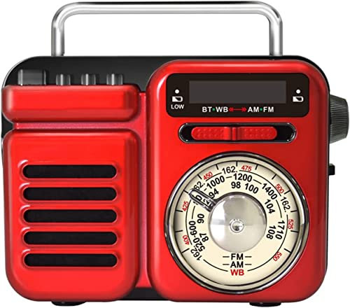 ESHINEDE Emergency Radio Battery Powered, 2000mAh Power Bank Solar Hand Crank Weather Radios, Bluetooth Speaker SOS
