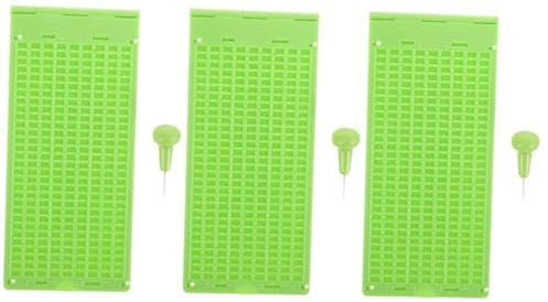 Healeved 3 Sets Braille Tablet Blindenschreibplatte Braille Schreibgriffbrett Für Blinde Braille Griffbrett Braille Schreibplatte Und Stylus Braille Schreibplatte Hellgrüner