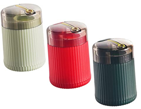 Cabilock Porta-stuzzicadenti Automatico Dispenser A Pressione Set da 3 Pezzi per Casa Ufficio Materiale Sicuro Ed Elegante