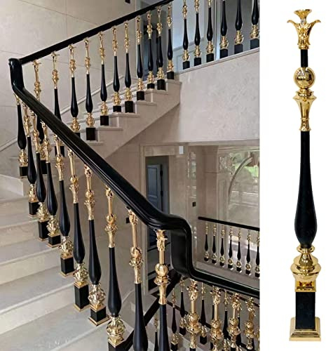 Balaustre in alluminio tagliabili per scale, 95 cm di altezza, mandrini per ringhiera in vinile, per portico, scale, patio, balcone, giardino, confezione da 10