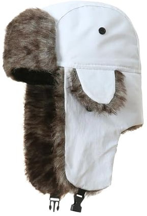 YUECIBAI Fliegermützen Männer Frauen Bomber Hüte Pilot Cap Winter Ohr Klappe Schnee Kappen Eine Größe 4
