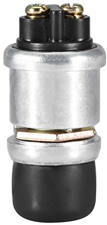 aqxreight 2Pin 12V 20A Étanche Interrupteur À Bouton Poussoir Robuste Universel Corne Démarreur pour Voiture Bateau Camion Moto Marine Démarrage Du Moteur Fiable et Durable