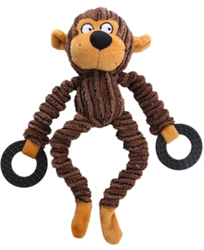 Peluche per CaniPeluche per Cani, Giocattolo Interattivo con Corda e Squeak, Giochi con Squeak per Cani, Giocattoli per Cuccioli da Masticare, Adatto a Cani di Piccola e Media Taglia