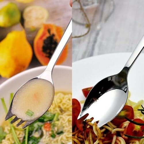 Göffel aus Edelstahl, wiederverwendbar, für Vorspeisen, Dessertgabeln für Zuhause, Camping, 5 Stück