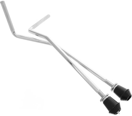 Bassdrumfüße 2 Stück Silber Edelstahl, Stabile Ständerbeine | Rutschfestes Design, Leicht zu Tragen, Einfache Montage, Eleganter Look für Schlagzeugzubehör
