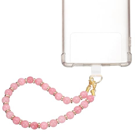 sourcing map Marble Beaded Phone Wrist Strap, Detachable Charm Cellphone Lanyard Chain with Tether Tab, Hands-Free Wristlet Strap