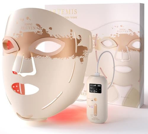 RENPHO 4D Red Light Therapy Mask for Face 2026, Birthday Gifts for Women Mom Wife, 324 LEDs Full Face Coverage & 3 Light Modes, Cordless LED Red Light Therapy Face Mask for Home Use & Travel