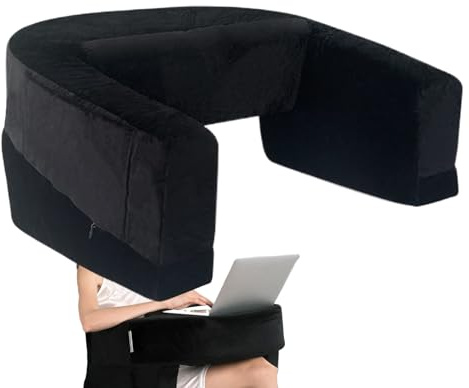 Escritorio de Regazo para Portátil,Almohada de Lectura para Cama con Bolsillo Lateral | Cojín para Adultos en Sofá Cama Suelo Trabajo Estudio