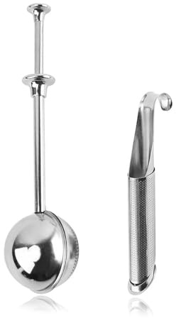 Flour Sifter | Homiladi 2Pcs Silver Icing Sugar Shaker | Stainless Steel Icing Sugar Shaker Duster | Flour Duster for Quick Sifting Spices, Loose Leaf Teas, Herbs