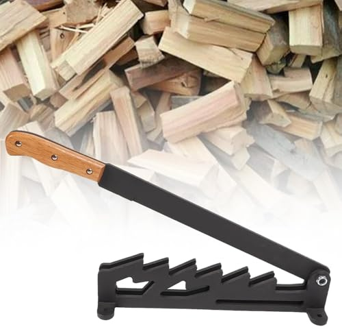 Wall Mounted Log Splitter, Heavy Duty Steel Kindling Splitter, 180° Adjustable Handle, Heavy Duty Lever Type Wood Cracker for Indoor and Outdoor Use