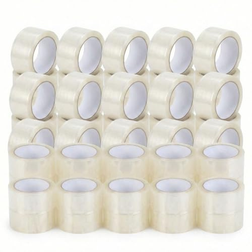 Générique Ruban Adhésif Transparent 48 mm x 100 m – Épaisseur 48 Microns – Ruban d’Emballage Fort pour Cartons, Colis et Déménagement (10)