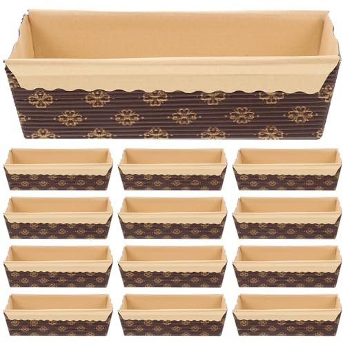 Generico Stampi per Plumcake in Carta da Forno Resistenti Alte Temperature, 25 Pirottini Rettangolari per Torte, Pane e Cupcake, Uso Professionale e Domestico, di Carta Robusti