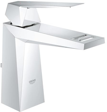 GROHE Allure Brilliant - Einhand- Waschtischarmatur (wassersparend, M-Size, schnelle Befestigung, integrierter Mousseur), chrom, 23029000