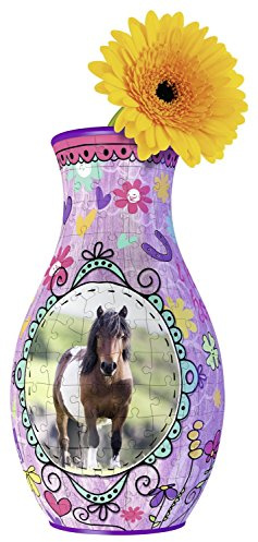 Ravensburger 12052 3D-Puzzle Girly Girl Edition Blumenvase Pferde