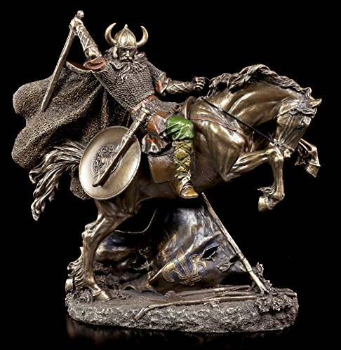 Figuren Shop GmbH Wikinger Figur groß auf Pferd im Kampf - Veronese