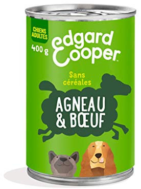 Edgard & Cooper Patée Box für Erwachsene Hunde, ohne Getreide, natürliches Futter, 400 g, Lamm/Rindfleisch, gesunde Ernährung, schmackhaft und ausgewogen, hochwertiges Protein