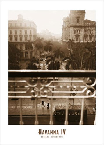 empireposter Dombrowski, Barbara - Havanna IV - Kunstdruck Artprint Sepia Foto Havanna Kuba - Grösse 50x70 cm + 2 St Posterleisten Holz 61 cm