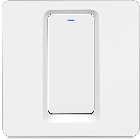 LNL WiFi Smart Light Switch, Alexa Smart Light Switch with Remote Control and Timer, Compatible with Alexa, Google Assistant and IFTTT, Easy Installation, Neutral Wire Required (1 Way 1 Gang)