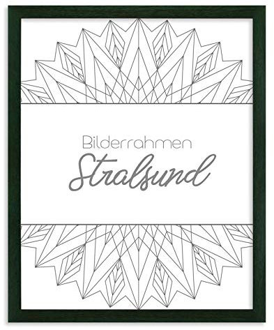 BIRAPA Bilderrahmen Holz Stralsund - Fotorahmen 30x40 cm, Holzrahmen in Landhausstil Deko, Bilderrahmen Glas Antireflex Kunstglasscheibe, Holzbilderrahmen