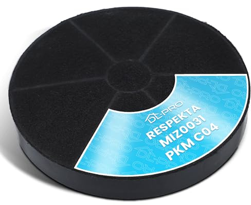 DL-pro Filtro ai carboni attivi, compatibile con Respekta MIZ0031, Ø 175 mm, altezza 23 mm, 1 pezzo, adatto per modelli selezionati della serie CH e PKM, Bomann & Exquisit