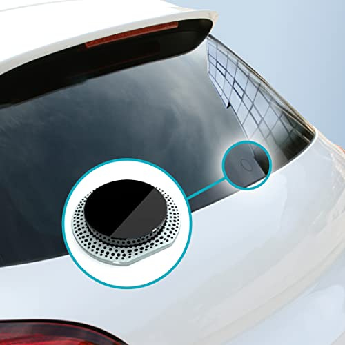BIJON Heckwischer Stopfen für VW Polo - aus ECHT-Glas, Scheibenwischer Abdeckung - Car Tuning, Glasstopfen VW Polo Zubehör inklusive Kleber (9N (Bj. 2001-2005))