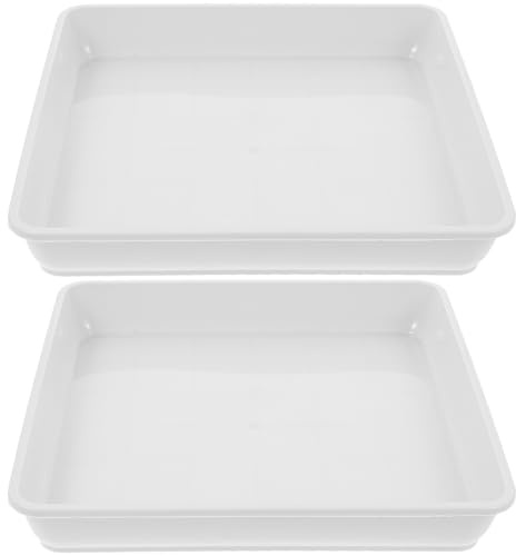 Happyyami Lot de 2 soucoupes carrées pour pot de fleurs