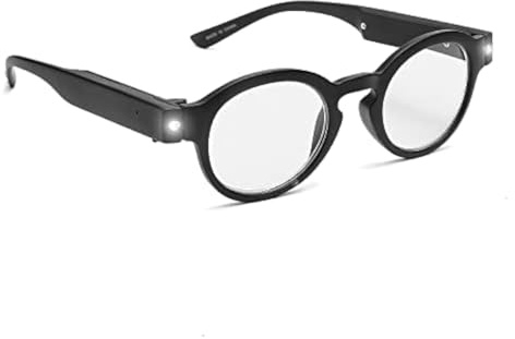 OKH Lesebrille mit Licht, wiederaufladbare LED beleuchtete Lesebrille, Anti-Blaulicht, helle klare Sicht zum Lesen bei Nacht