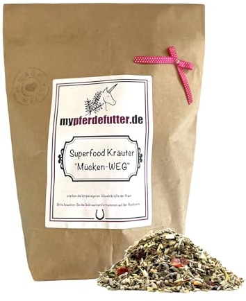 mypferdefutter Mücken-Weg Kräuter für Pferde 100% Natur PUR - Pferdekräuter frei von Zusätzen - unterstützt Dein Leiblingspferd ungewünschte Plagegeister fernzuhalten (500 g)