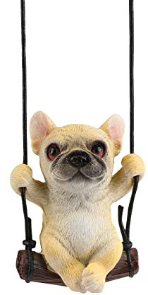 OOTSR Ornement de Voiture Bouledogue, Accessoires Suspendus Mignons pour Voiture Chien,décoration de Pendentif de Voiture Chien pour rétroviseur avec Corde